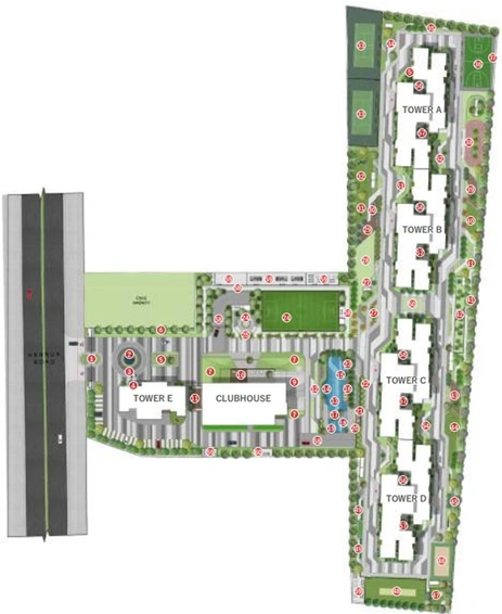 Master Plan of DNR Parklink in Hennur Road, Bangalore - Image 127290