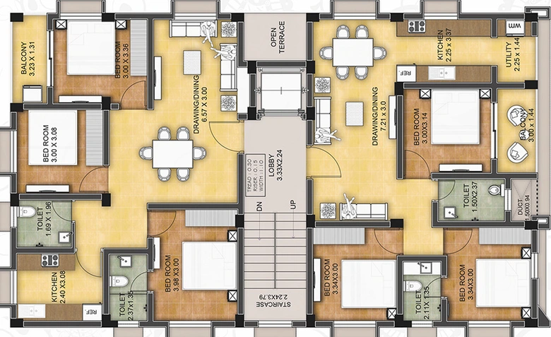 Floor Plan of TM Paradise in Kalinga Nagar, Bhubaneswar - Image 256203