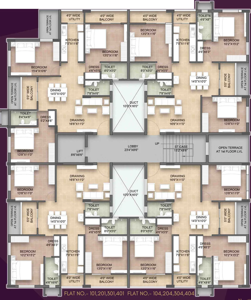 Floor Plan of TM Adharshila in BJB Nagar, Bhubaneswar - Image 256114