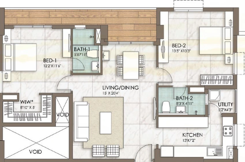 2 BHK Flat in Kochar Jewel in Velachery, Chennai - Image 786373