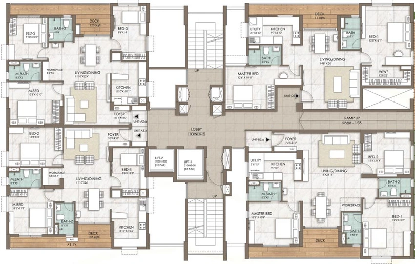 Floor Plan of Kochar Jewel in Velachery, Chennai - Image 124497