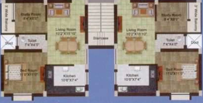 Floor Plan of Ajiban Subhadra View in Sundarpada, Bhubaneswar - Image 260930