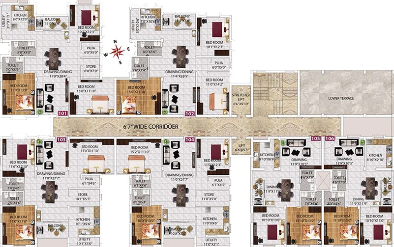Floor Plan of Aastik Asharaya in Kalarahanga, Bhubaneswar - Image 260502