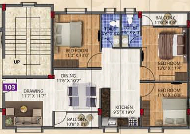 3 BHK Flat in Aastik Aspire in Patia, Bhubaneswar - Image 848048