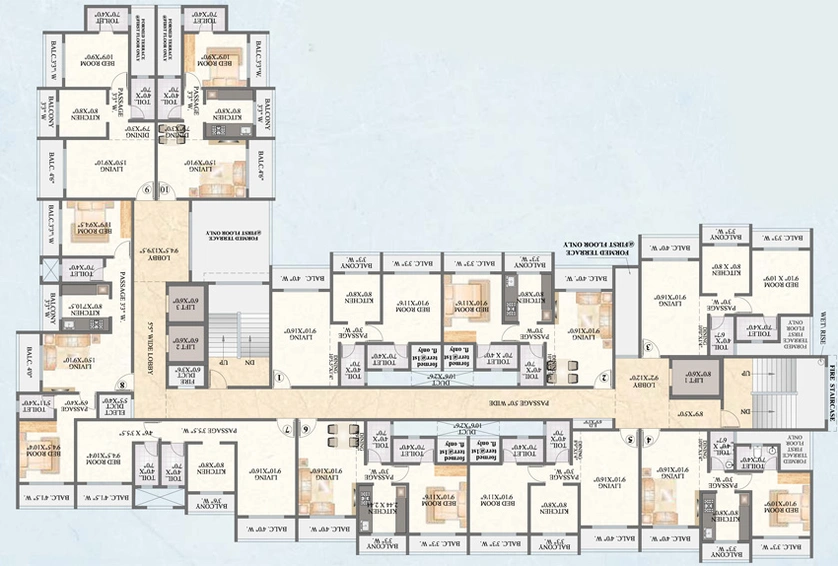 Floor Plan of Harasiddh Rutu Apartments in Kalyan West, Thane - Image 232213