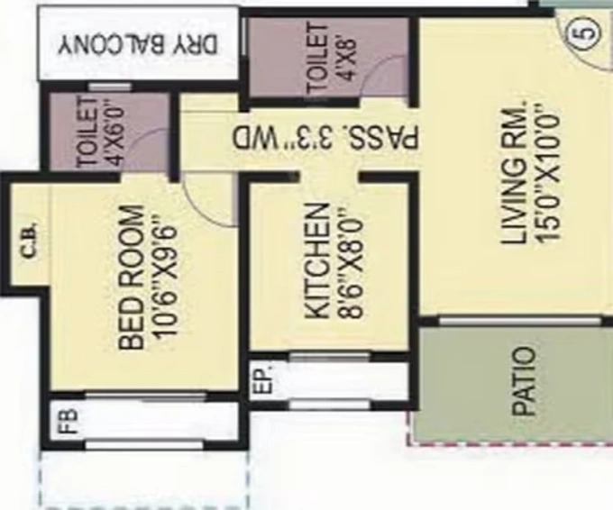 1 BHK Flat in Harasiddh Rutu Riverside Estate in Kalyan West, Thane - Image 836182
