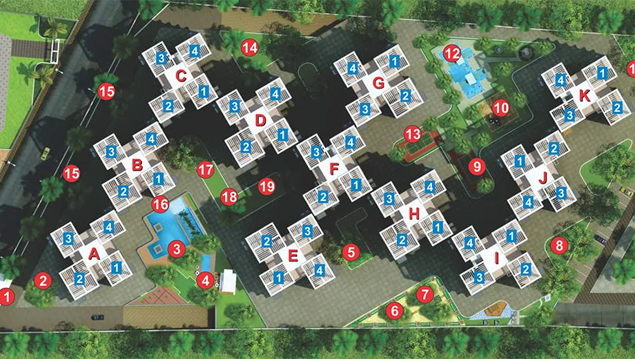 Master Plan of Pharande Celestial City in Ravet, Pune - Image 351404
