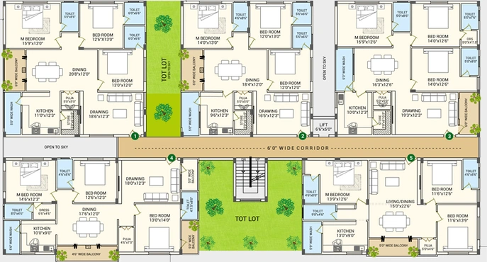 Floor Plan of Sri Saikrishna Prime in Kondapur, Hyderabad - Image 124509