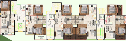Floor Plan of MSK Azavedo Residency in Mapusa, Goa - Image 236389