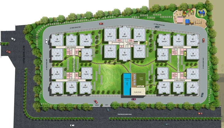 Master Plan of Vajras Jasmine County in Gachibowli, Hyderabad - Image 124555