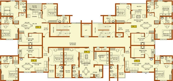 Floor Plan of ABAD Tanzeel Green in Kathrikadavu, Kochi - Image 245735