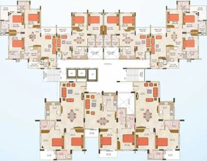 Floor Plan of ABAD Aqua Breeze in Aluva, Kochi - Image 245580