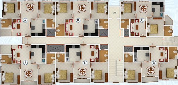 Floor Plan of ABAD Silver Meadows in Kakkanad, Kochi - Image 245729