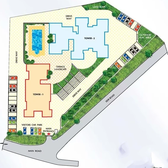 Master Plan of ABAD Bluechip in Kakkanad, Kochi - Image 245608