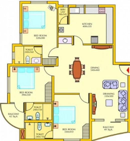 3 BHK Flat in ABAD Harmony in Vyttila, Kochi - Image 842934