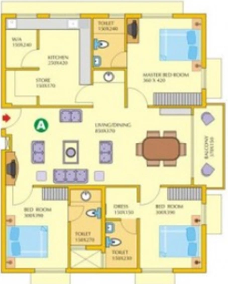 3 BHK Flat in ABAD Lotus Lake in Chilavannur, Kochi - Image 842937