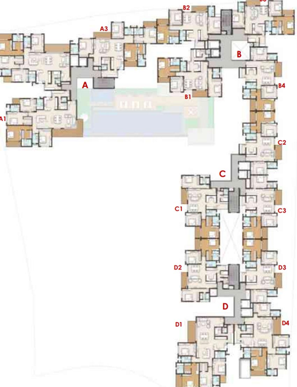 Floor Plan of DNR Reflection in Bellandur, Bangalore - Image 124566
