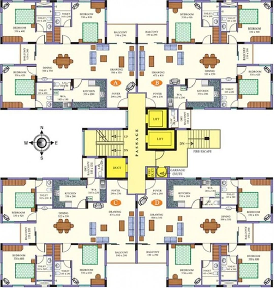 Floor Plan of ABAD Cloud Nine in Panayappilly, Kochi - Image 245984