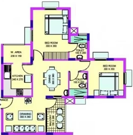 2 BHK Flat in ABAD Oriental Gardens in Kaloor, Kochi - Image 843159