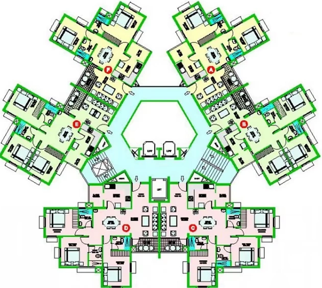 Floor Plan of ABAD Oriental Gardens in Kaloor, Kochi - Image 246072