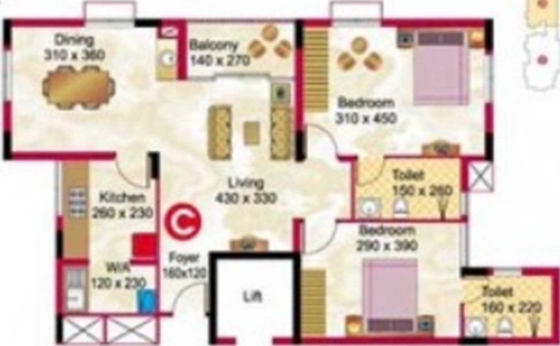2 BHK Flat in ABAD Casablanca in Vazhakkala, Kochi - Image 843098