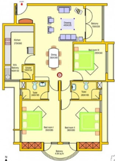 3 BHK Flat in ABAD North Star in Kaloor, Kochi - Image 843156