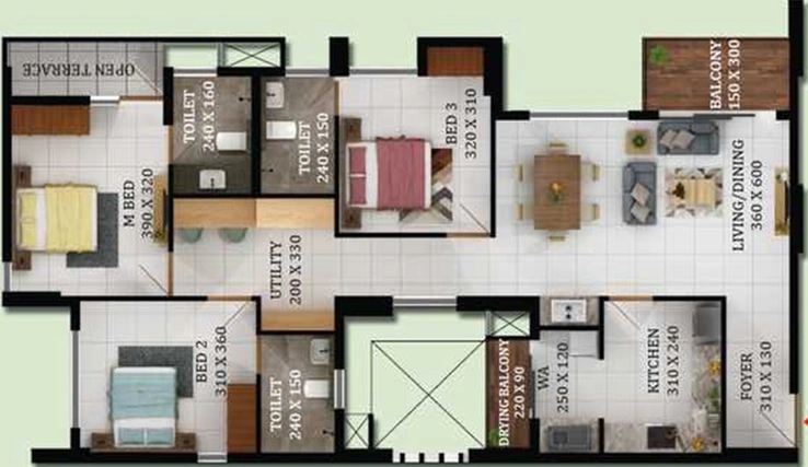 3 BHK Flat in Asset Sreyas in Cheranalloor, Kochi - Image 853475