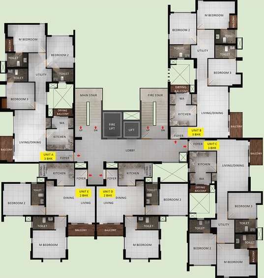 Floor Plan of Asset Sreyas in Cheranalloor, Kochi - Image 274361