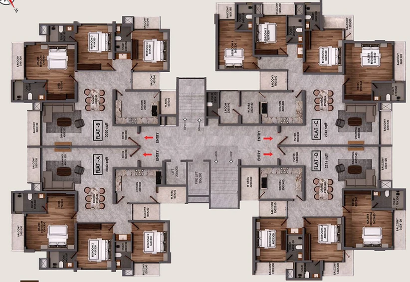 Floor Plan of Trinity Nova in Kakkanad, Kochi - Image 263722