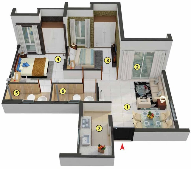 2 BHK Flat in Merlin Next in Behala, Kolkata - Image 836574