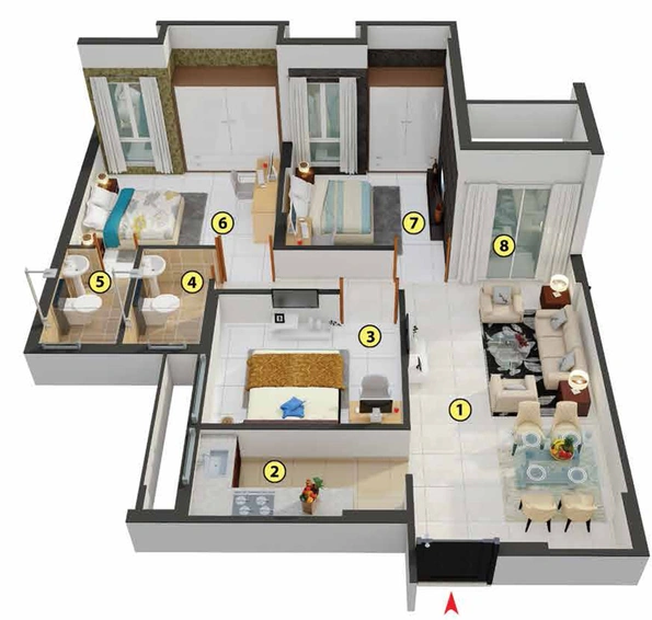 2 BHK Flat in Merlin Next in Behala, Kolkata - Image 836575