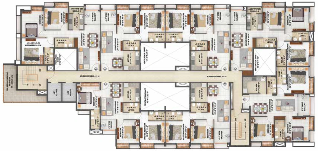 Floor Plan of Merlin Next in Behala, Kolkata - Image 233347