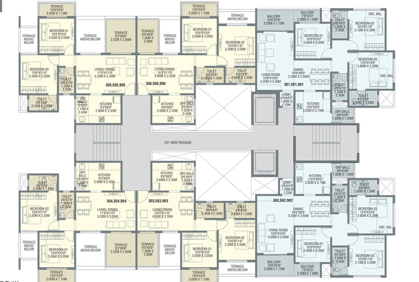 Floor Plan of Shree Sonigara Signature Park in Wakad, Pune - Image 10276
