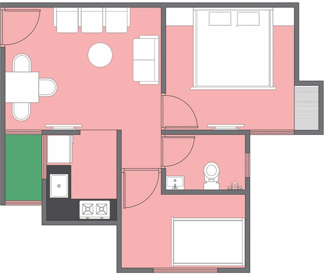 1.5 BHK Flat in Gami Trixie in Ulwe, Navi Mumbai - Image 839967