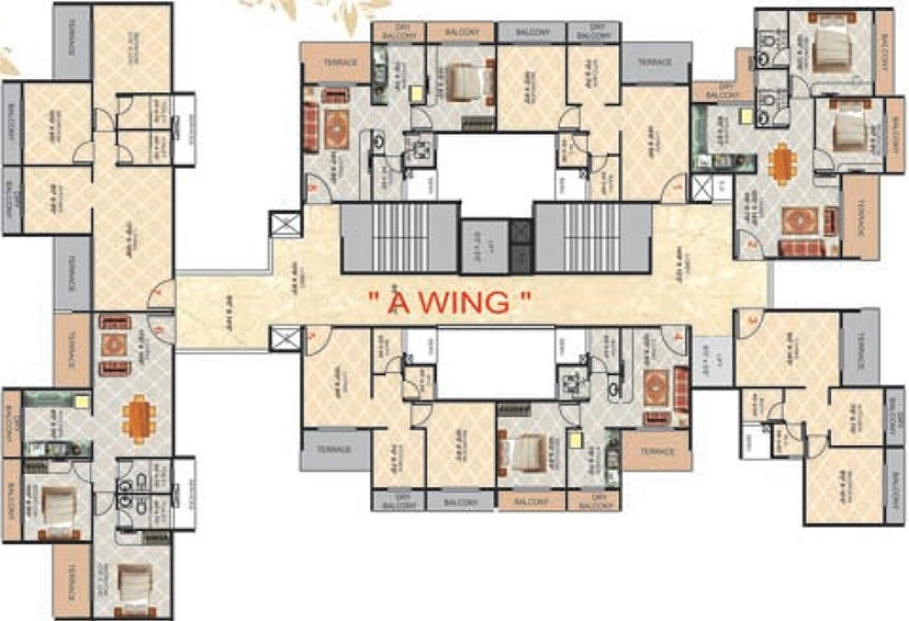 Floor Plan of Gami Radha Krishna Complex in Kamothe, Navi Mumbai - Image 240564