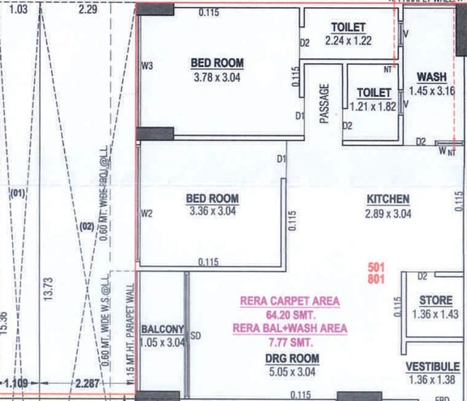 2 BHK Flat in Satya Prime in Nava Naroda, Ahmedabad - Image 796637