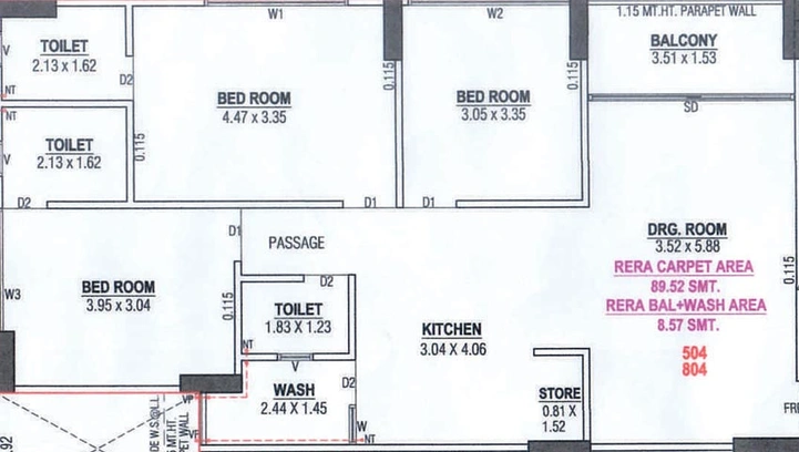 3 BHK Flat in Satya Prime in Nava Naroda, Ahmedabad - Image 796638