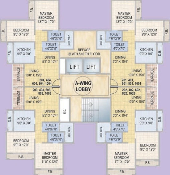 Floor Plan of Mahaavir Darpan in Nerul, Navi Mumbai - Image 246655