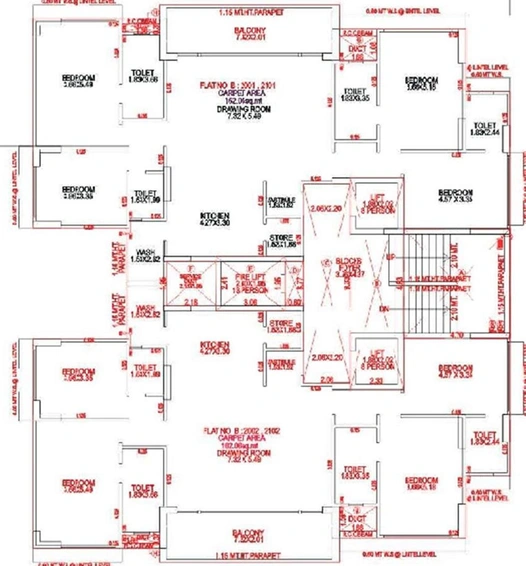 Floor Plan of Shaligram Sky in Satellite, Ahmedabad - Image 127821