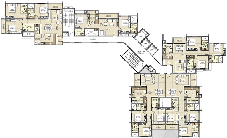 Floor Plan of Skyline Spectra in Mavelipuram, Kochi - Image 278267