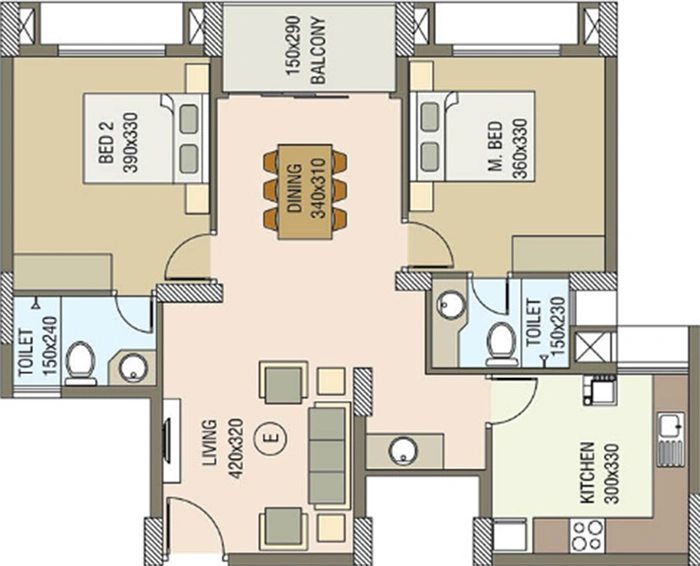 2 BHK Flat in Skyline Cornell in Kakkanad, Kochi - Image 857587