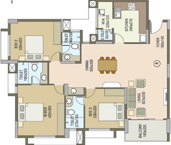 3 BHK Flat in Skyline Cornell in Kakkanad, Kochi - Image 857589