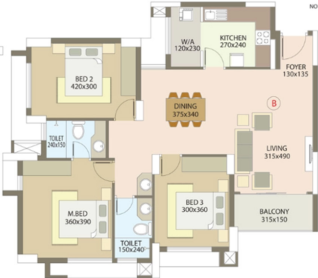 3 BHK Flat in Skyline Princeton in Kakkanad, Kochi - Image 857616