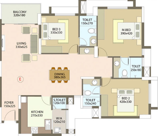 3 BHK Flat in Skyline Princeton in Kakkanad, Kochi - Image 857617