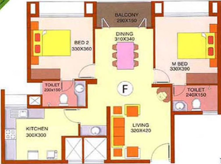 2 BHK Flat in Skyline Columbia in Kakkanad, Kochi - Image 857570