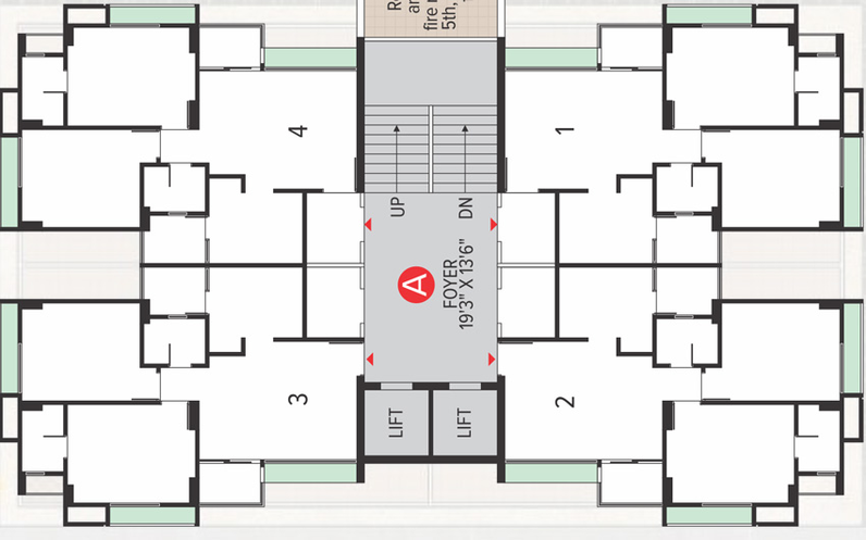 Floor Plan of Aaryan Ambience in Gota, Ahmedabad - Image 124666