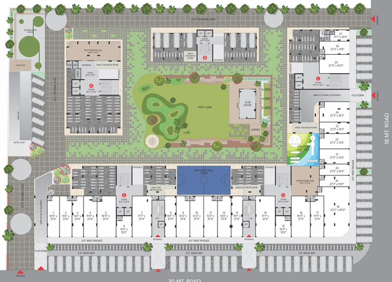 Master Plan of Aaryan Ambience in Gota, Ahmedabad - Image 124667