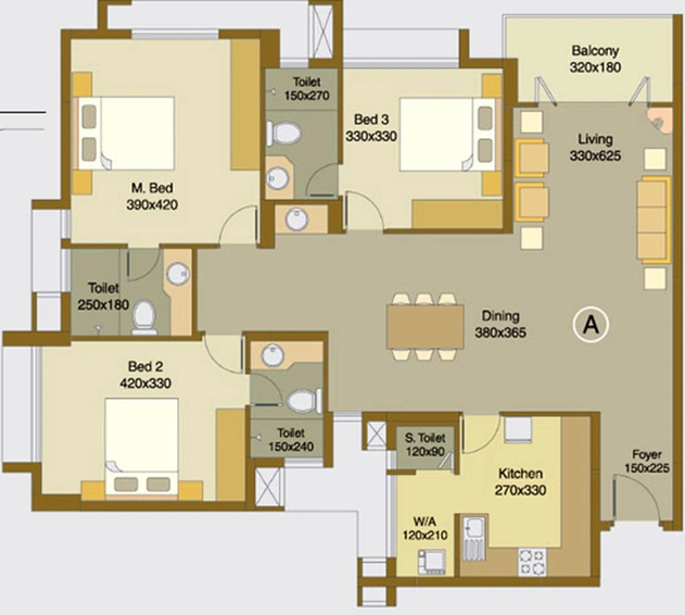3 BHK Flat in Skyline Yale in Kakkanad, Kochi - Image 857637