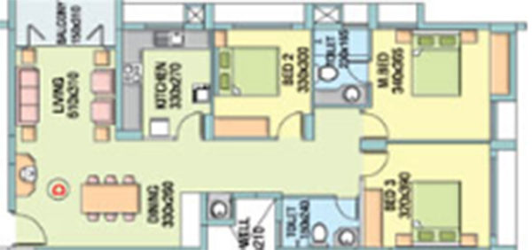 3 BHK Flat in Skyline Palmtop in Kakkanad, Kochi - Image 857609