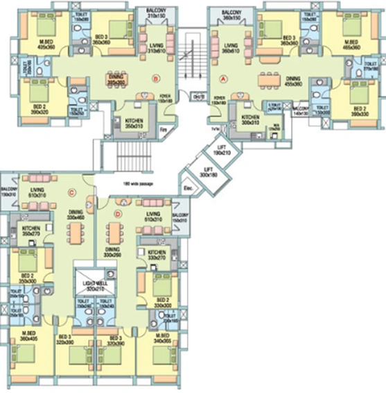 Floor Plan of Skyline Palmtop in Kakkanad, Kochi - Image 278238